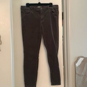 Loft skinny cords. Gray. Size 30/10. Excellent condition.